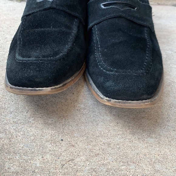 Stacy Adam COLFAX Mac Toe Penny Slip On Black Suede Men’s Dress Shoe size 10 - Picture 9 of 14